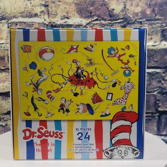 Dr. Seuss The Cat In The Hat 24 XL Piece Puzzle (18" x 12")  With Bonus Poster - Picture 5 of 5